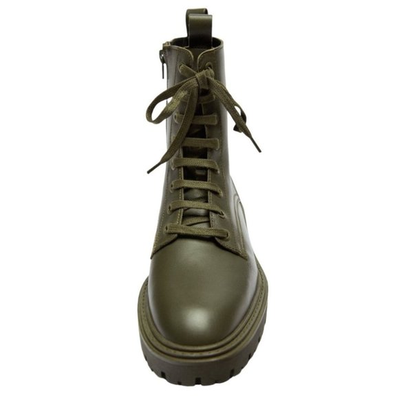 Zara Olive Combat Boots - Picture 5 of 8